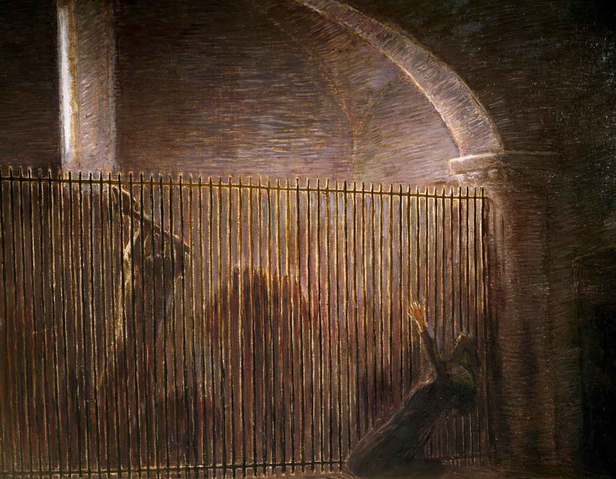 Parisina, pintura de Gaetano Previati (1852-1920), cena final do acto IV de ópera homónima de Pietro Mascagni (1863-1945), óleo sobre tela de Gaetano Previati