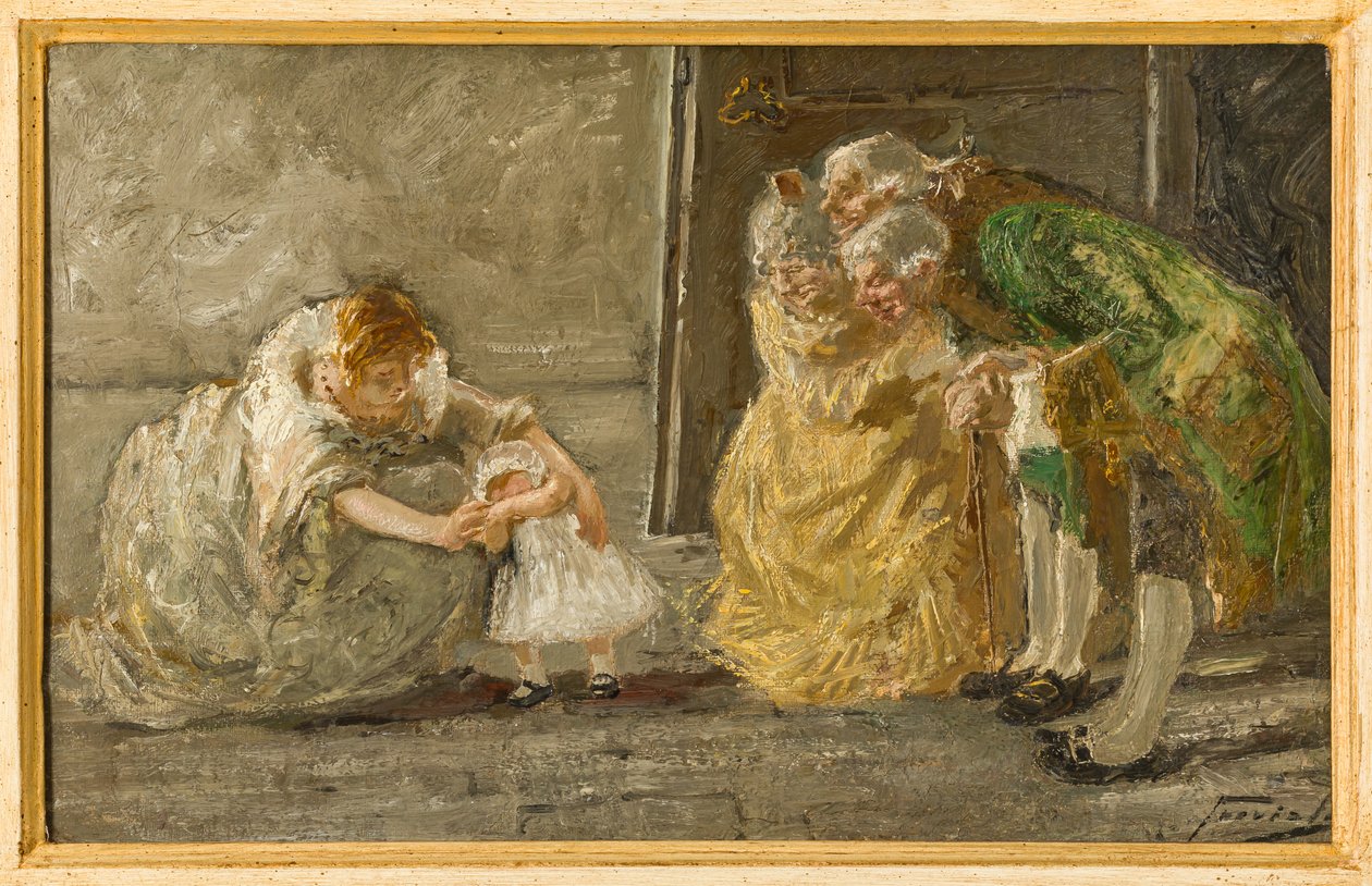 Cena (pintura a óleo sobre tela) de Gaetano Previati