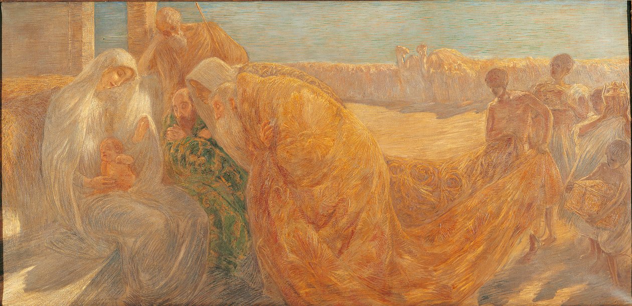 A Adoração dos Magos, 1896. de Gaetano Previati
