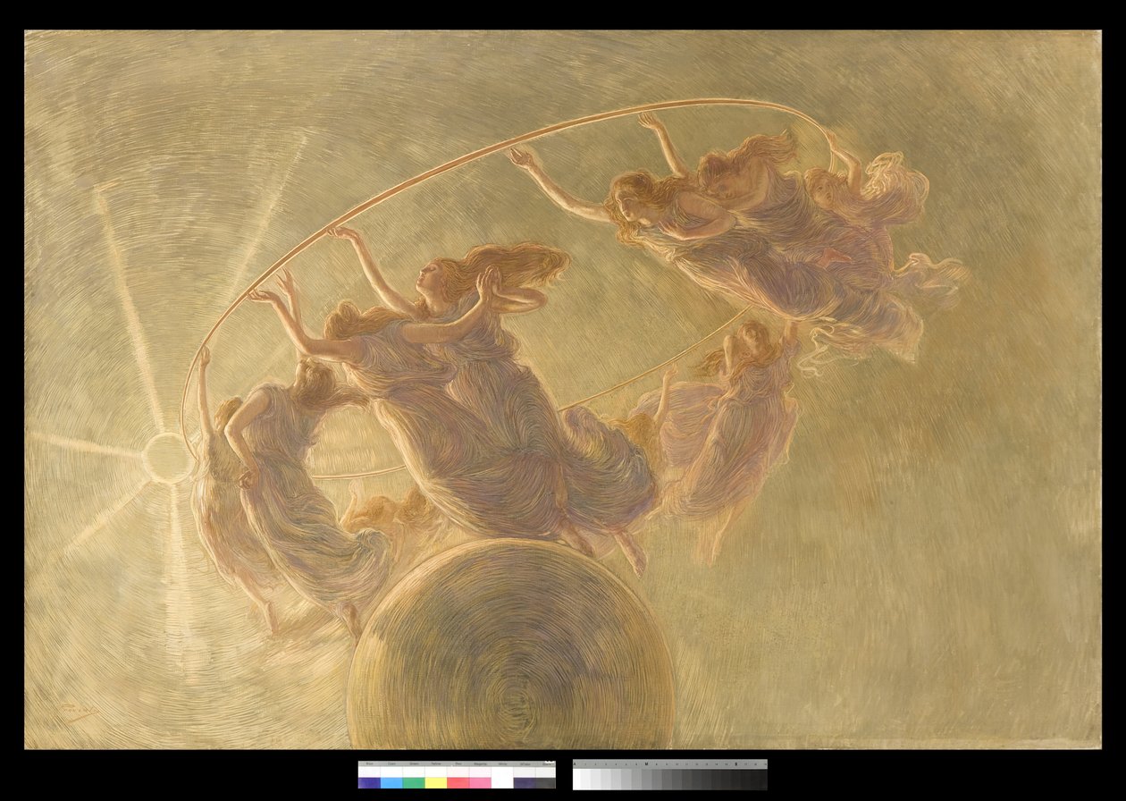 A Dança das Horas, 1889 (óleo e têmpera sobre tela) de Gaetano Previati