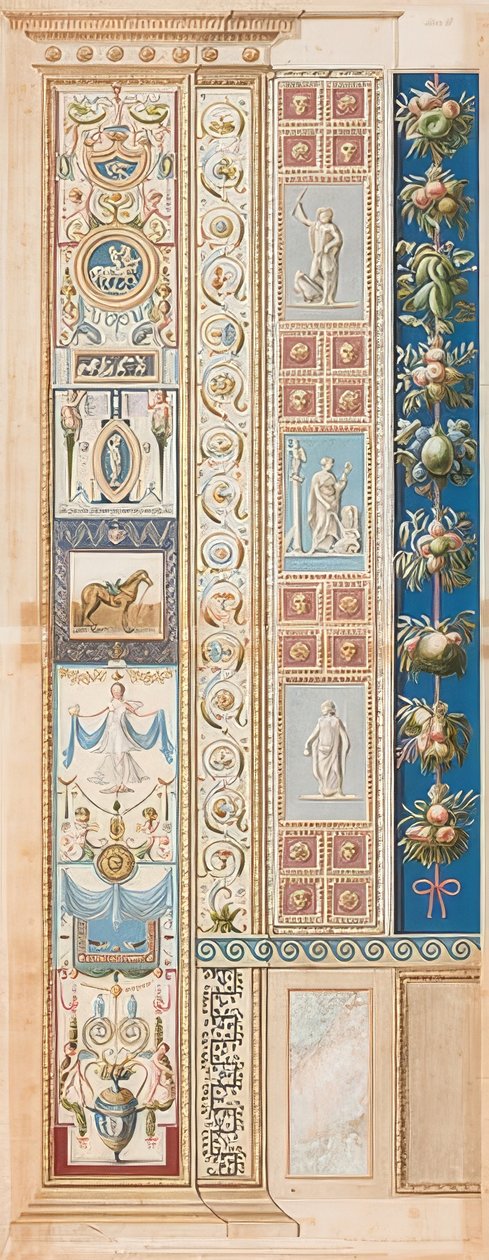 Pilaster Loggia II (ornamento, no meio campo um cavalo selado) de Gaetano Savorelli