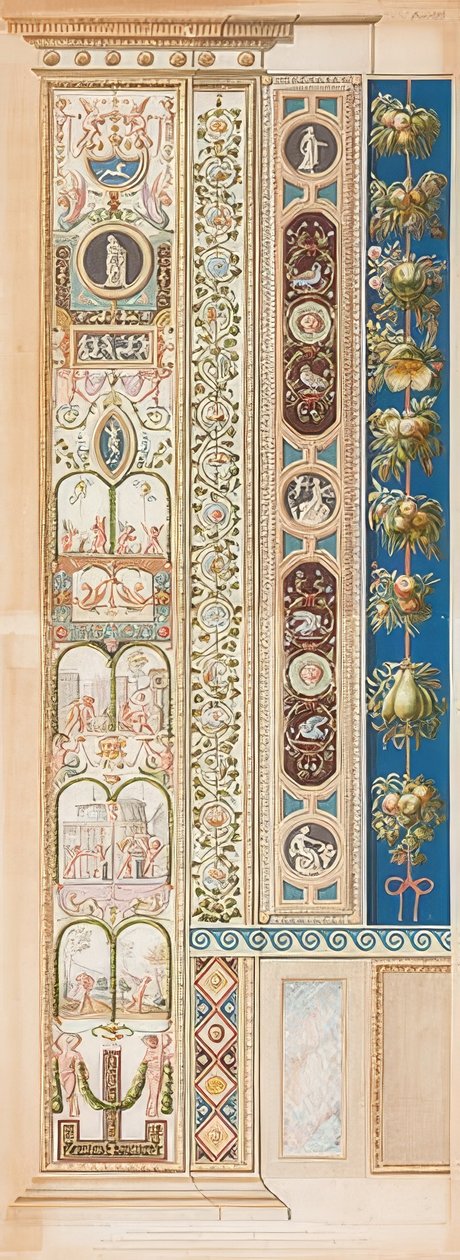 Pilaster Loggia VIII (decoração com grupos de crianças) de Gaetano Savorelli