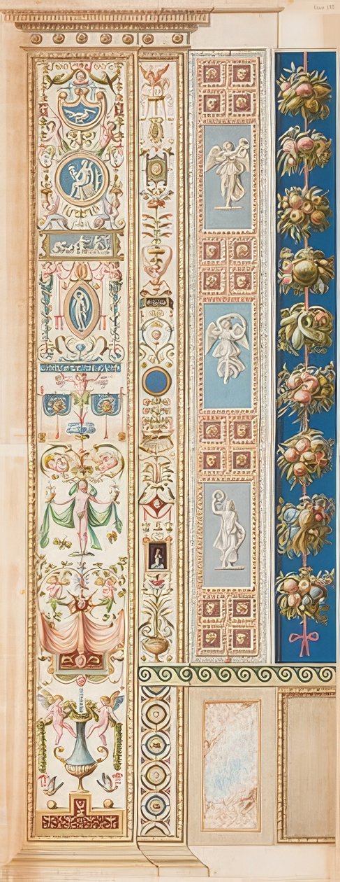 Pilaster Loggia XII (ornamento que cresce em um vaso) de Gaetano Savorelli