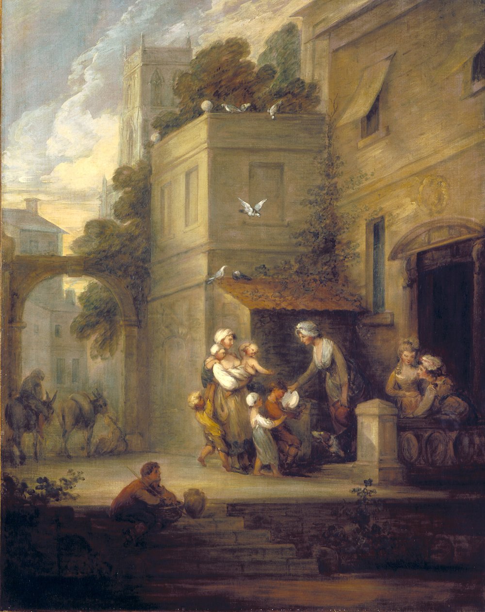 Ajuda à Caridade (óleo sobre tela) de Gainsborough Dupont