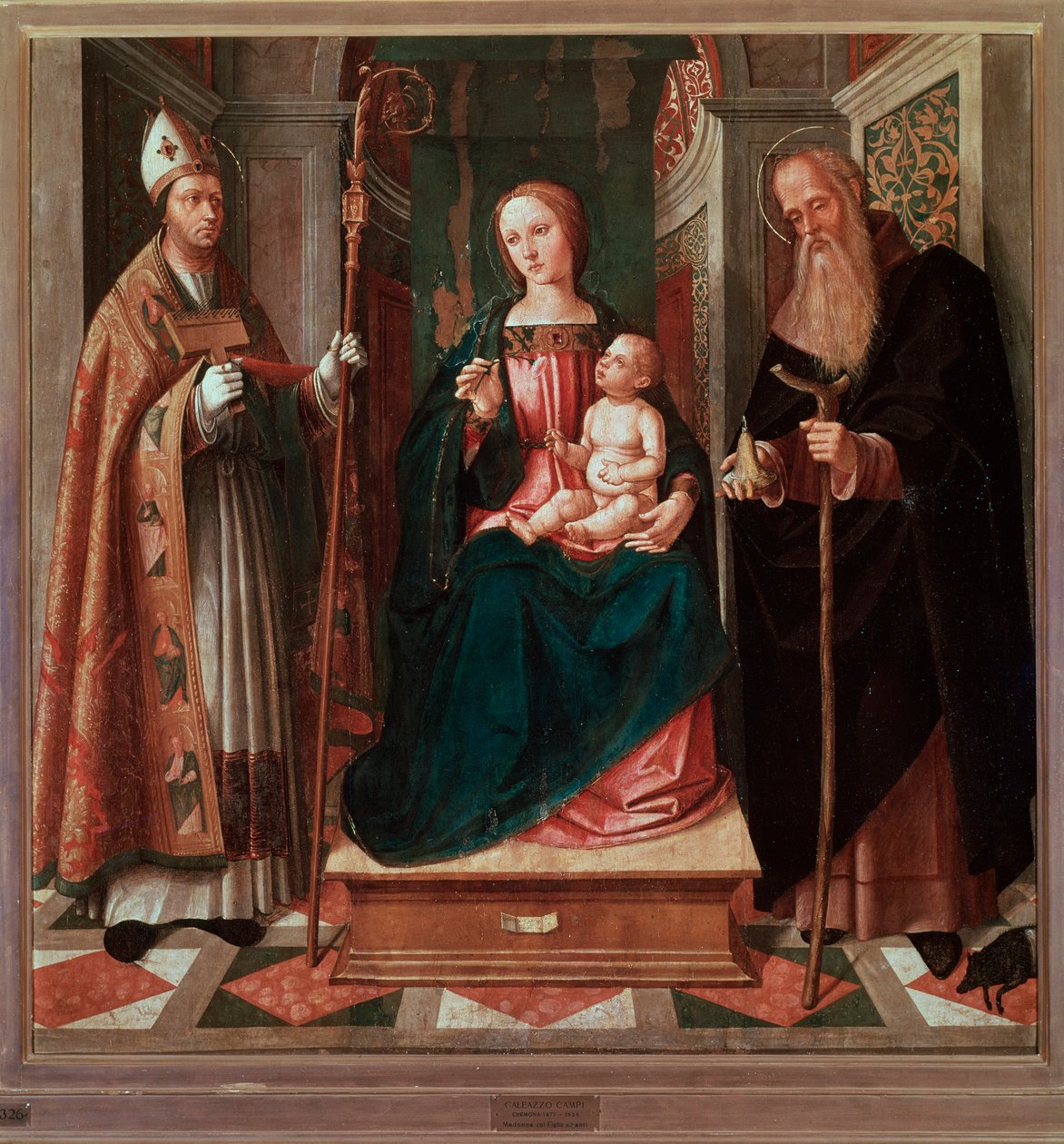 Madonna e Criança entre São Biagio e Santo Antônio Abade (Pintura de Galeazzo Campi