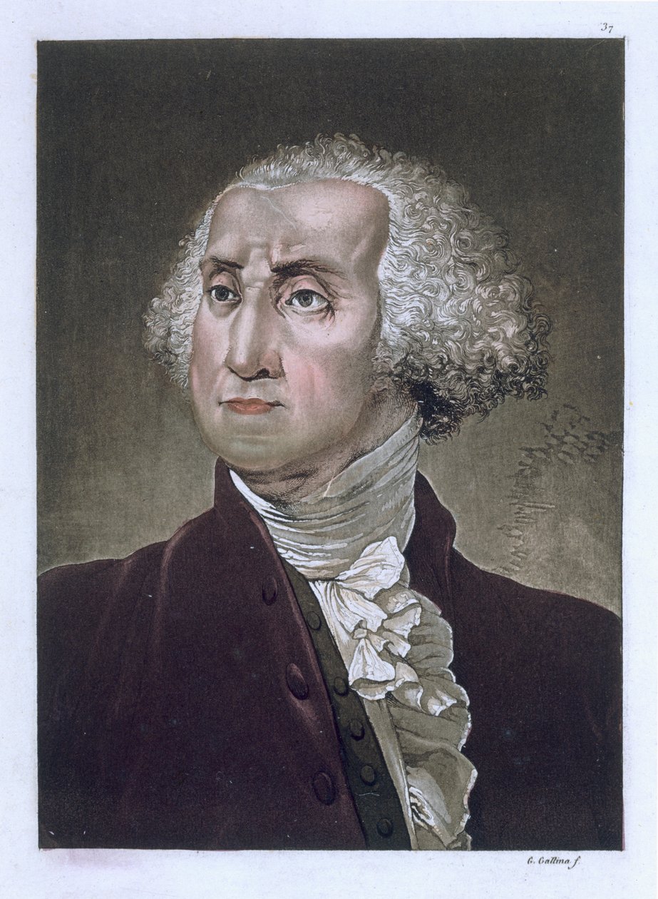 Retrato de George Washington, de &39;The Old and Modern Costume&39; de Jules Ferrario, c.1820 de Gallo Gallina