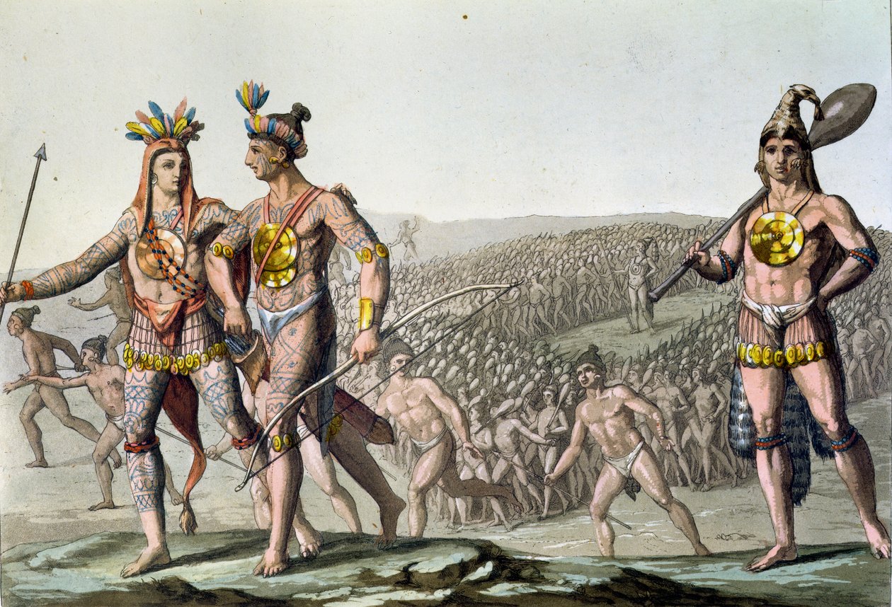 Os chefes da Flórida em seu caminho para a guerra, c.1820 de Gallo Gallina