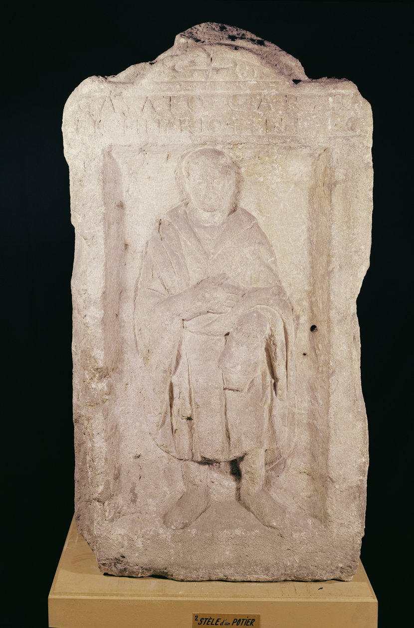 Estela fúnebre de um oleiro de Gallo Roman