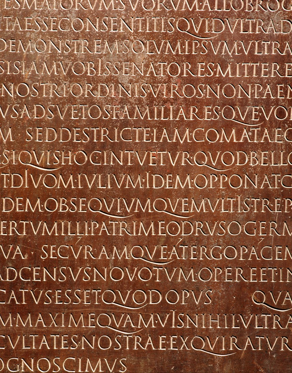 O Tablet de Lyon (detalhe), c.48 AD (bronze) de Gallo Roman