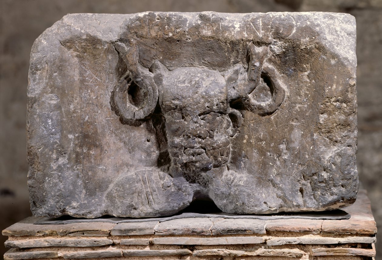 Capital, de, a, Nautes, pilar, descrevendo, Cernunnos de Gallo Roman