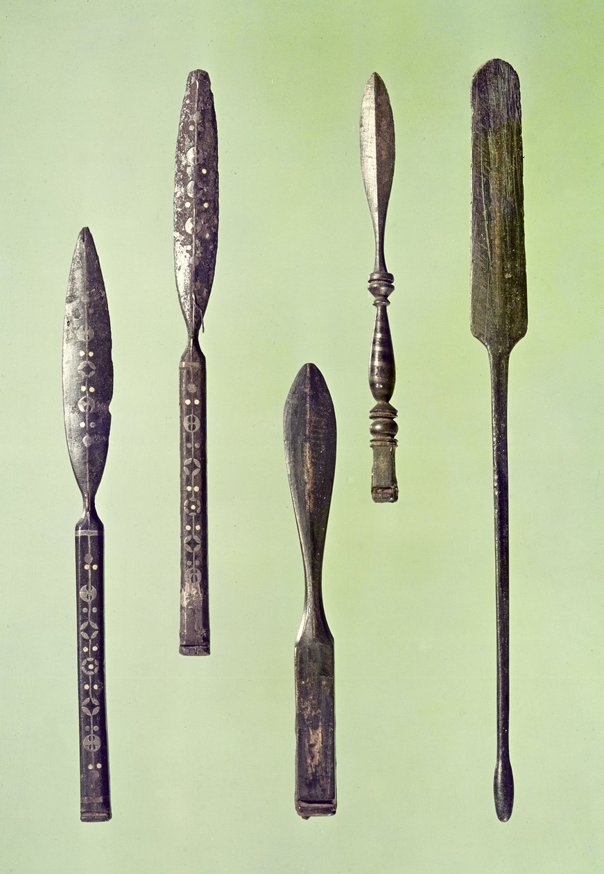 Instrumentos do Oculist, c.270 (metal) de Gallo Roman