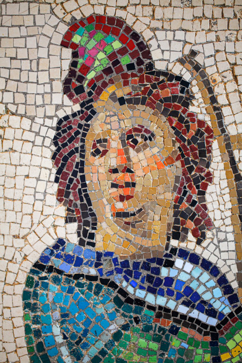 Mosaico romano representando Orfeu a tocar a lira de Gallo-Roman