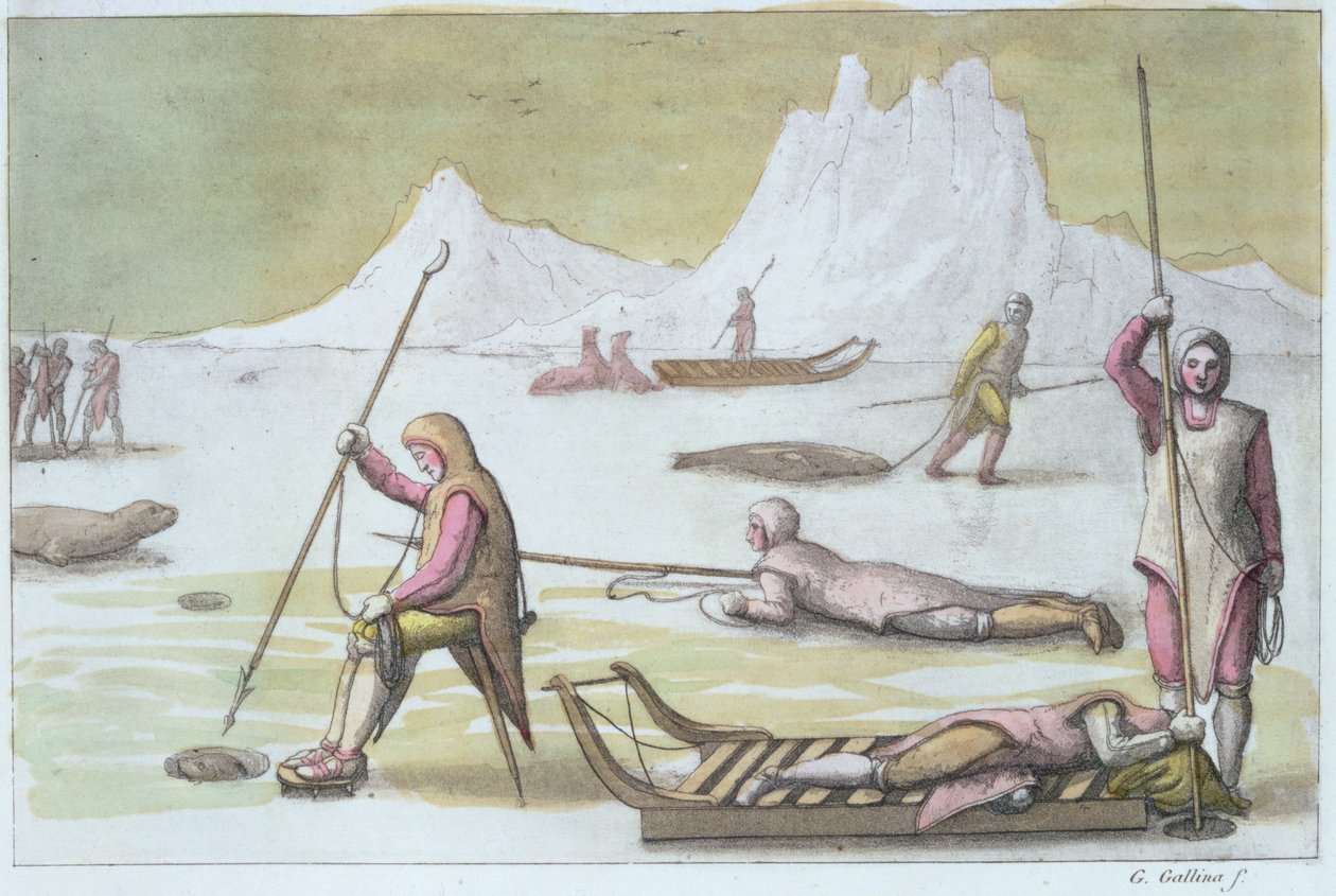 Esperando no Gelo, detalhe de Seal Hunting (veja também 109095) de Gallo Gallina