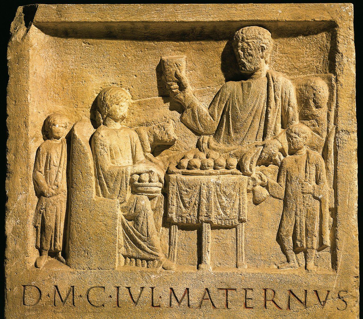 Festa de alívio retratando a civilização romana de Gallo Roman