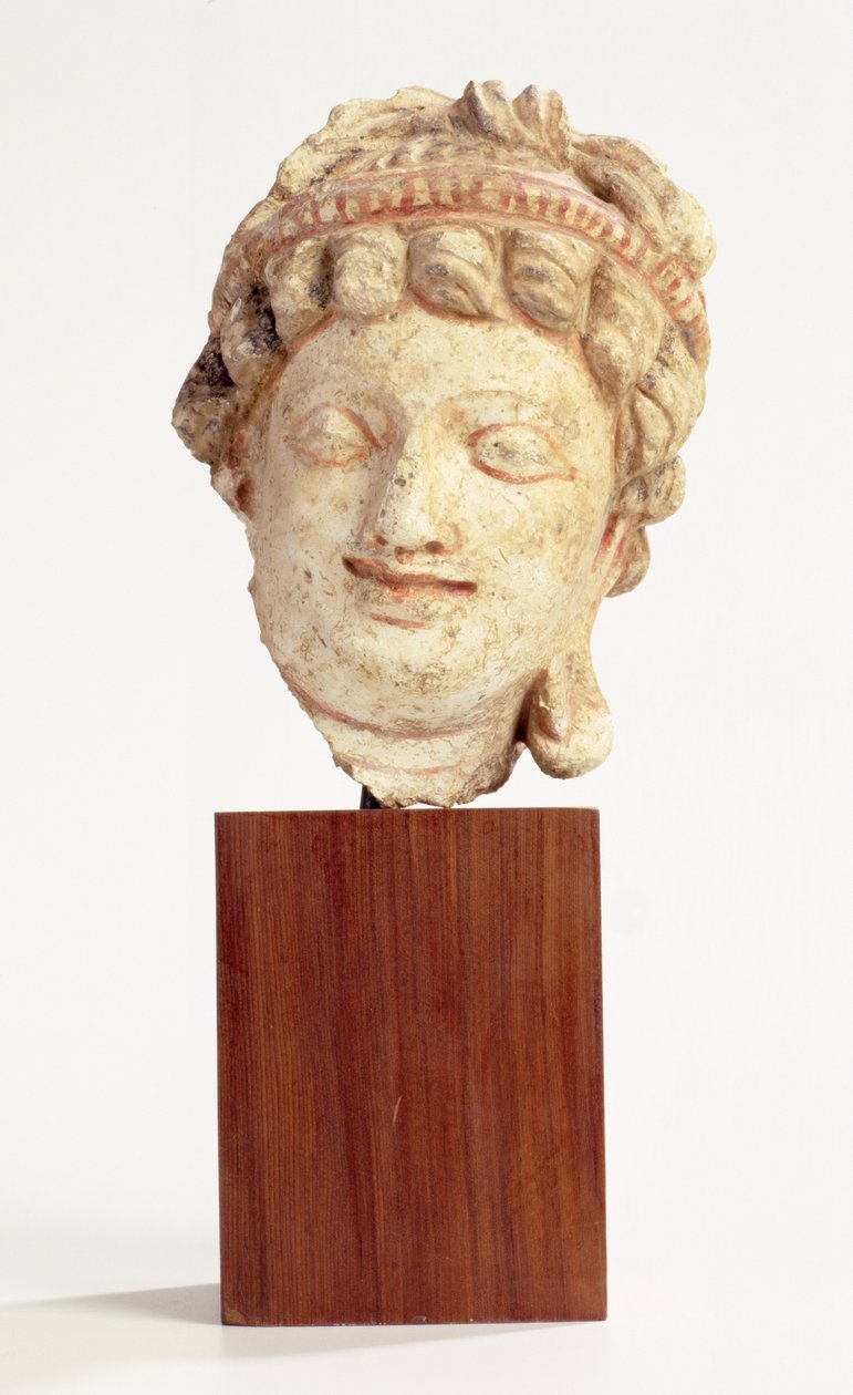 Bodhisattva, 100-200 (estuque) de Gandhara School
