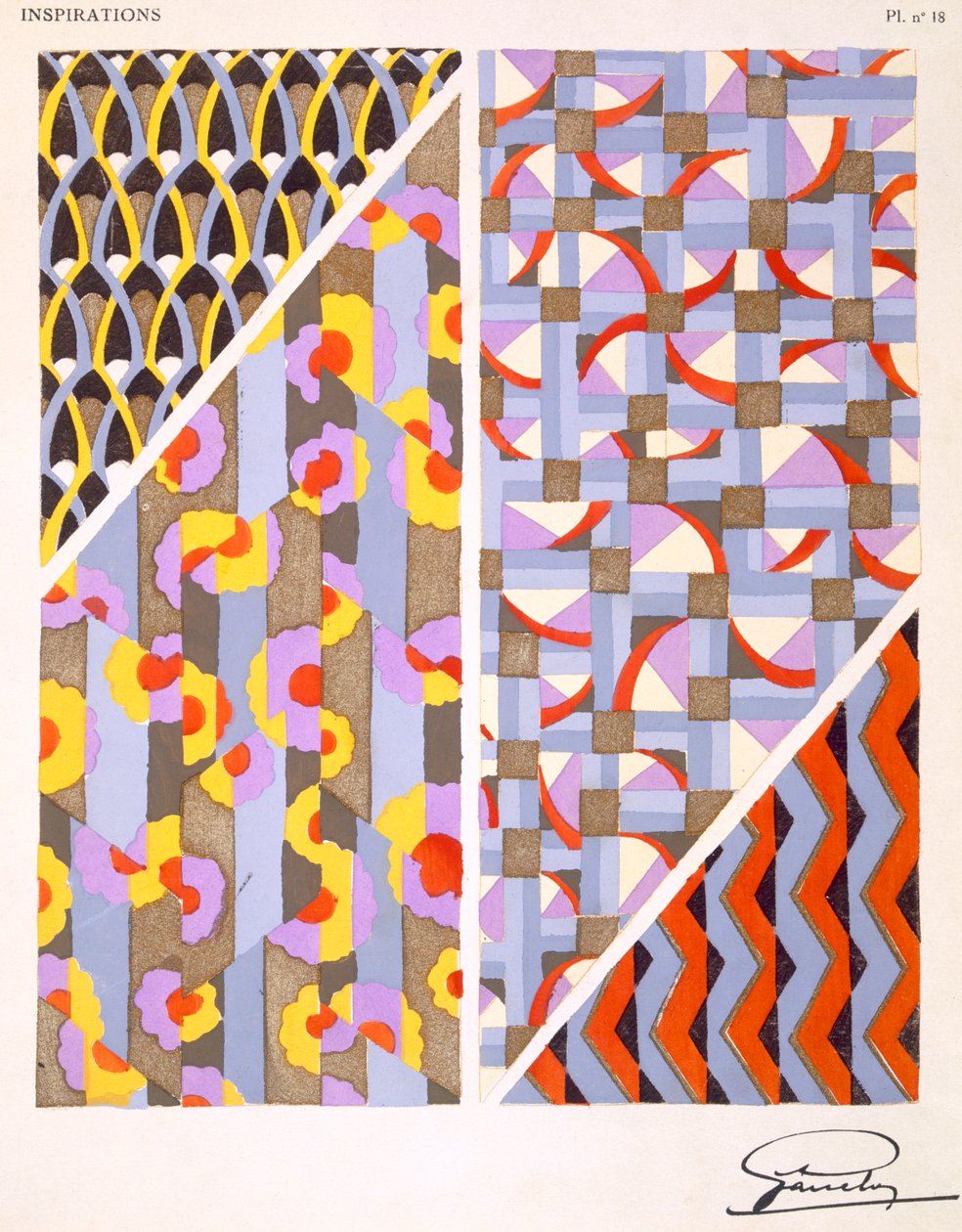 Ilustração 18, de &39;Inspirations&39;, publicada em Paris, década de 1930 de Gandy