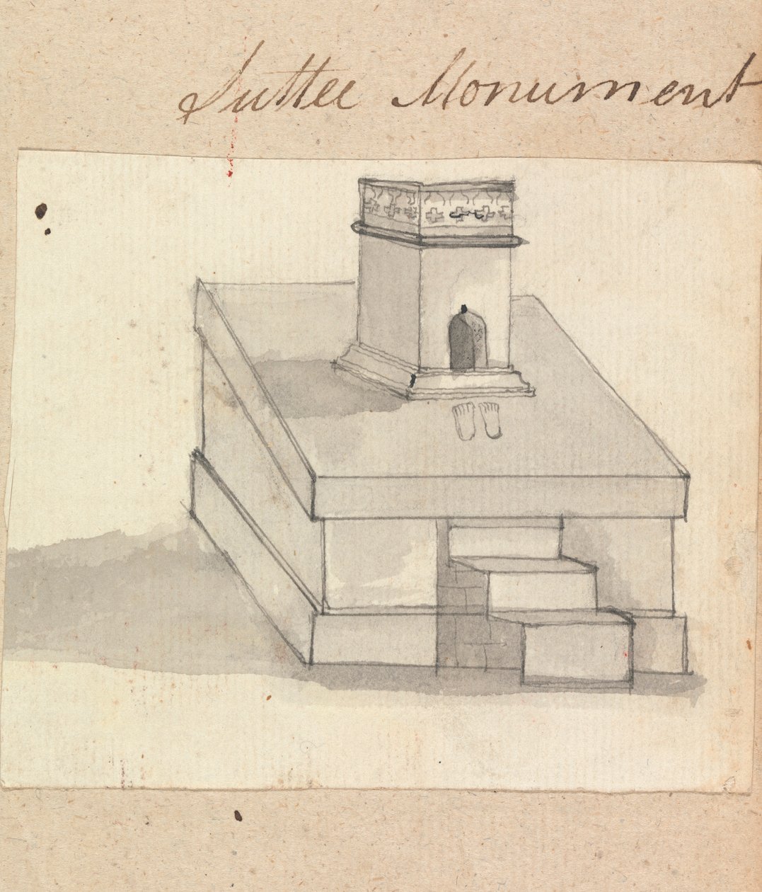Um Monumento Suttee de Gangaram Chintaman Tambat