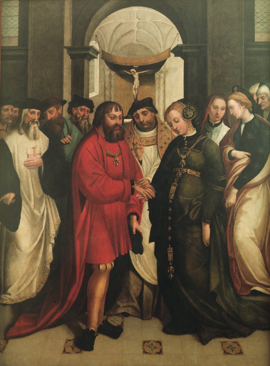 Casamento de São Aleixo de Manuel e Maria, 1541 de Garcia Fernandes