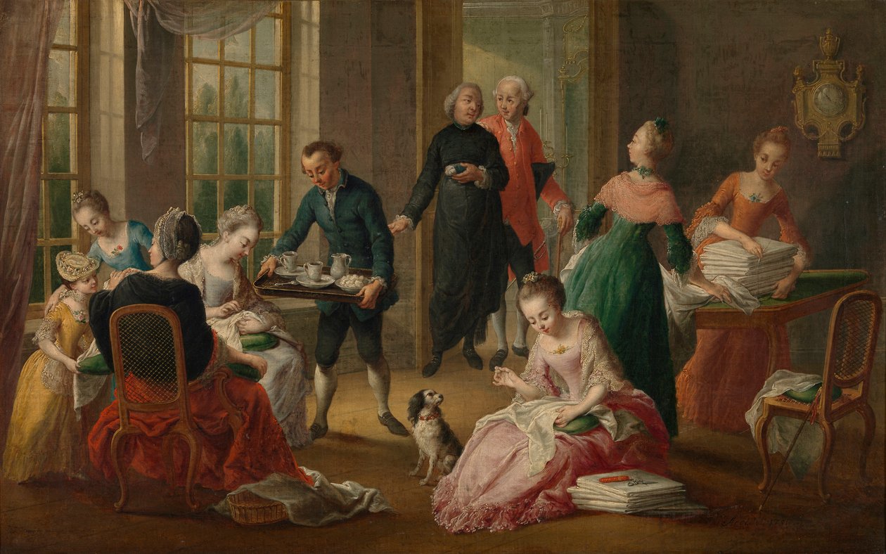 Chá da tarde O lanche da tarde, 1778. de Garemijn