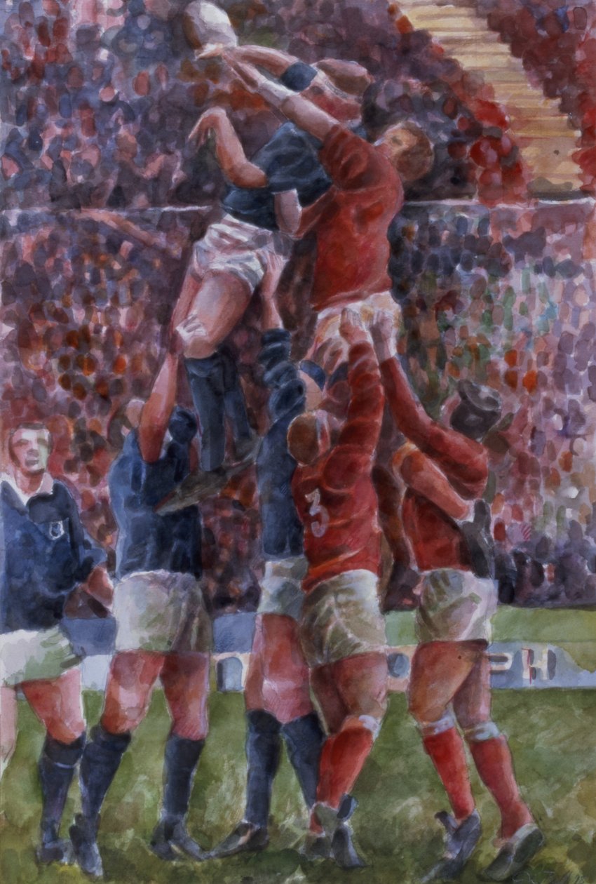 Rugby International, País de Gales V Escócia (wc on paper) de Gareth Lloyd Ball