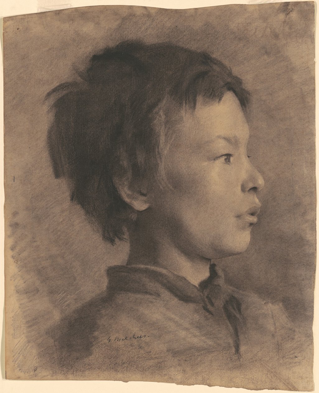 Cabeça de um menino de Gari Melchers