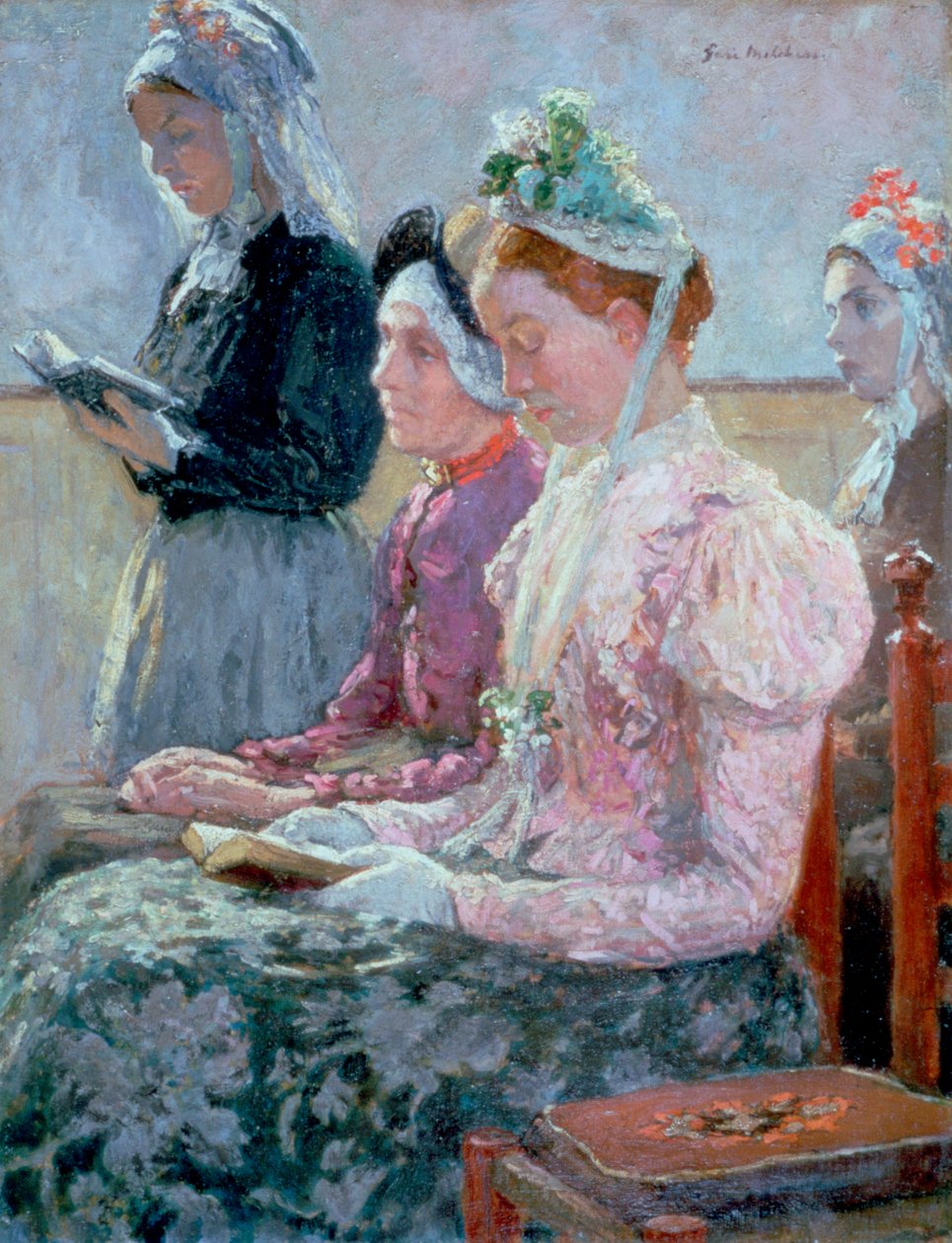 Domingo de manhã, c1900 de Julius Garibaldi Melchers