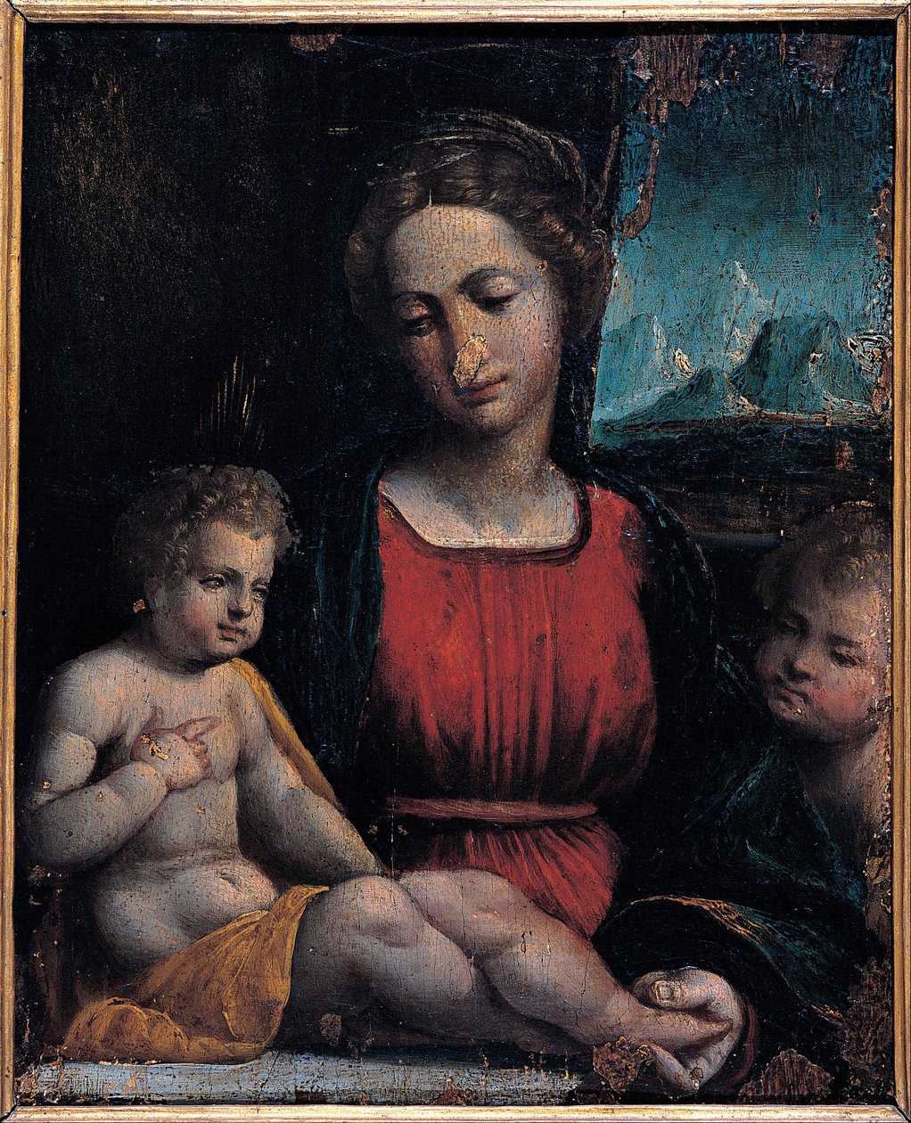 Madonna com o Menino e São João de Garofalos workshop