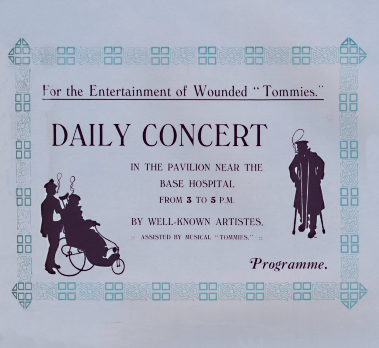 Anúncio para um concerto, 1917 de Garratt and Atkinson