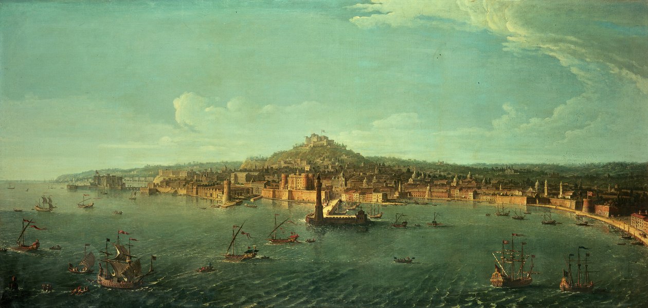 Vista de Nápoles, século XVII de Gaspar van Wittel