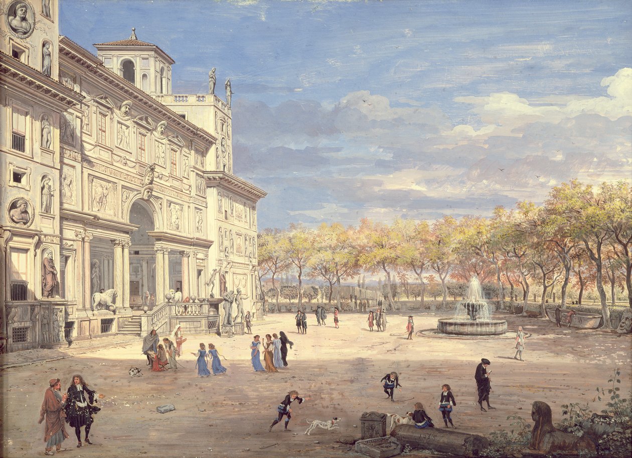 A Villa Medici, Roma, 1685 de Gaspar van Wittel