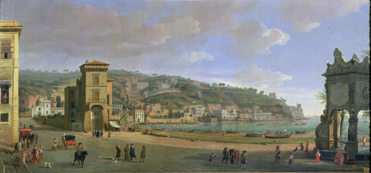 Riviera de Chiaia em Nápoles de Gaspar van Wittel