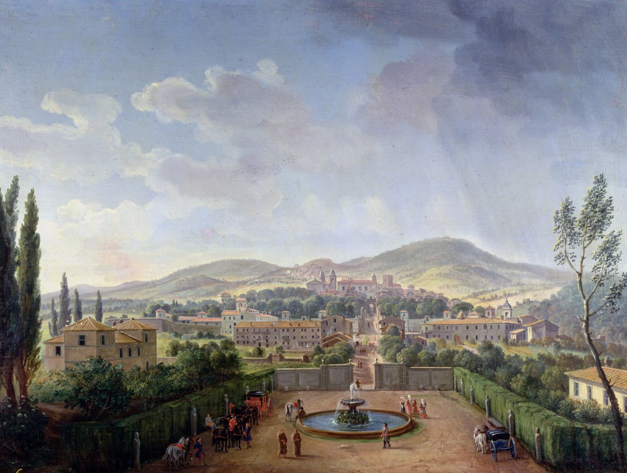 Vista de Marino, 1719 de Gaspar van Wittel