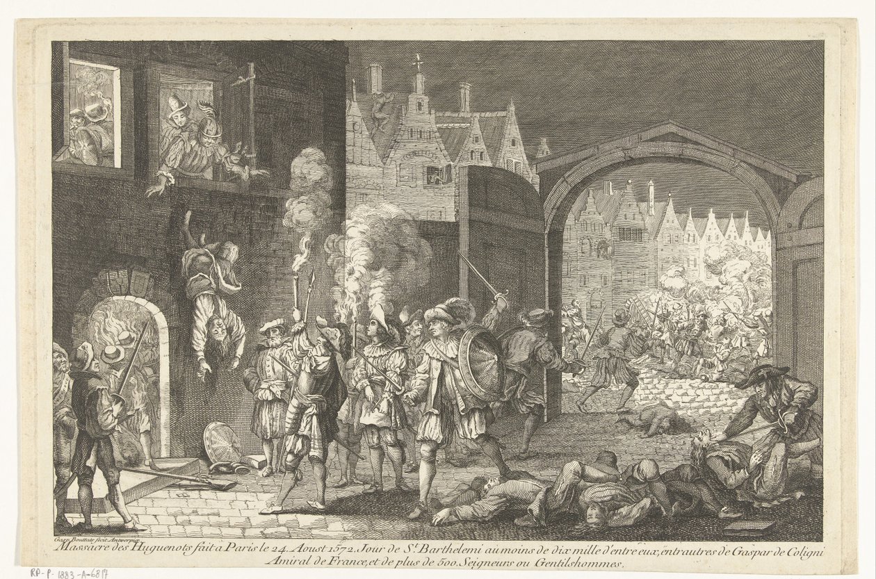 Noite de Bartholomew, 1572 de Gaspar Bouttats