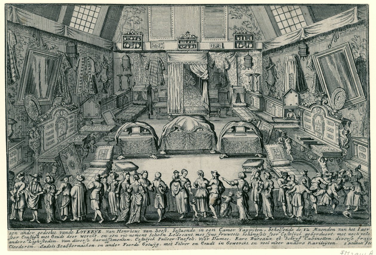 A lotaria de Henricus van Soest em Antuérpia de Gaspar Bouttats