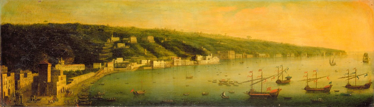 A Baía de Nápoles (óleo sobre tela) de Gaspar Butler