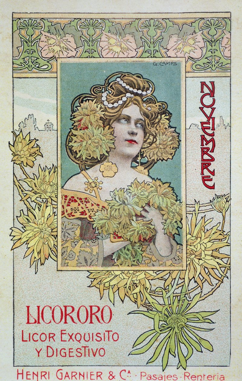 novembro, de um calendário para Henri Garnier & Co. de Gaspar Camps Junyent