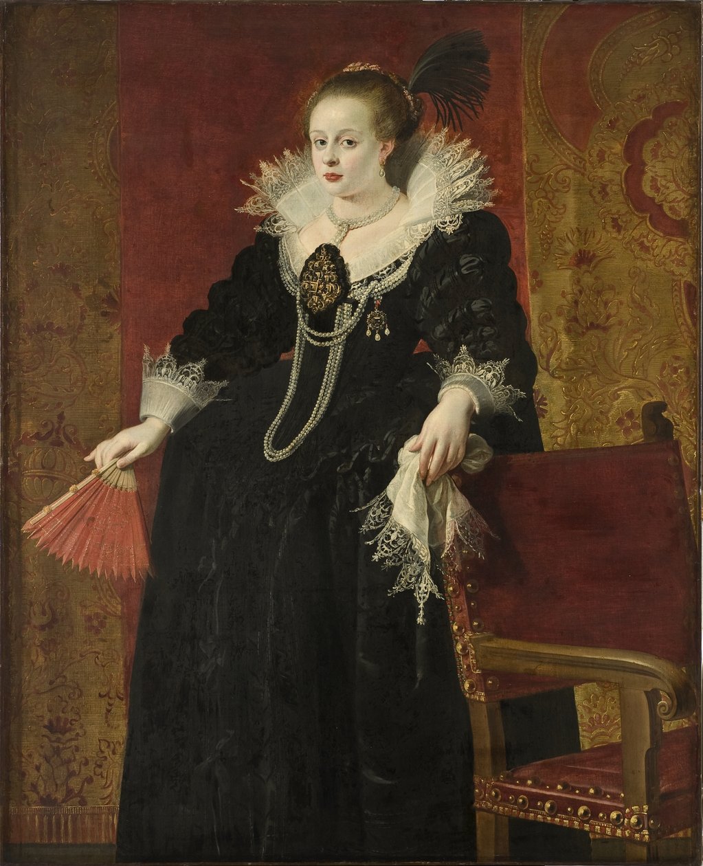 Ana da Áustria, consorte do imperador Mathias, c.1615 de Gaspar De Crayer