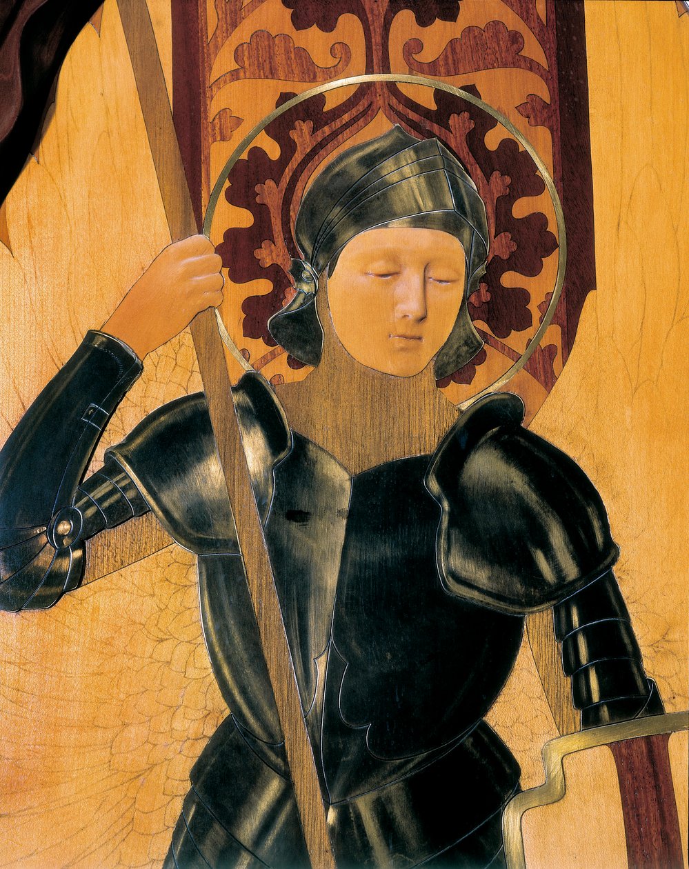 São Jorge, pormenor de uma cabeceira de cama de Gaspar Homar i Mesquida (1870-1955) de Gaspar Homar i Mesquida