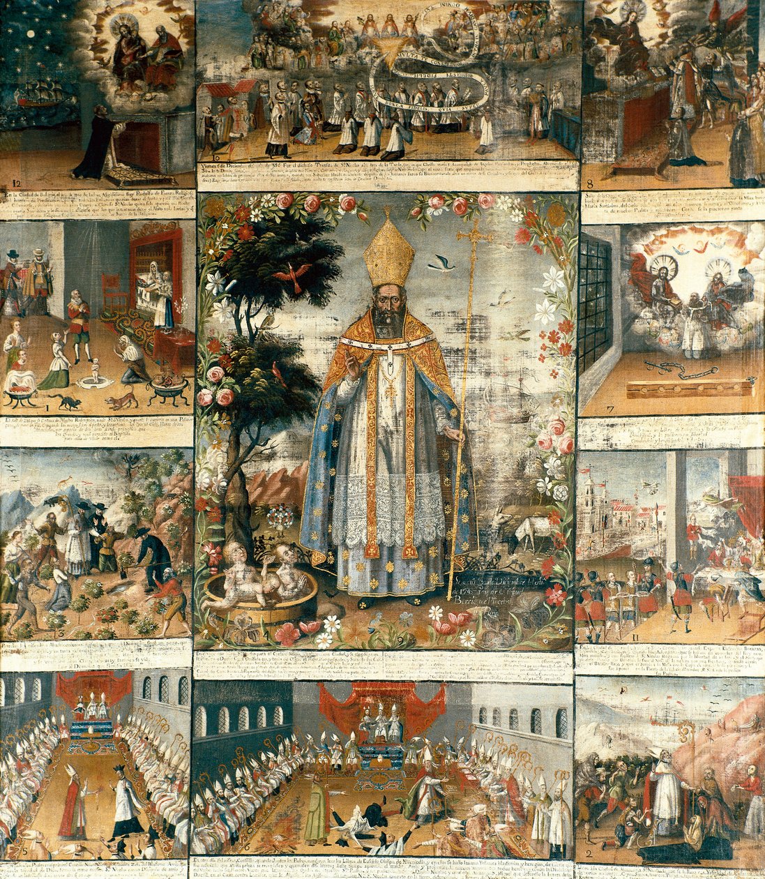Altarpe da vida de São Nicolau de Myra ou Bari (270-345) de Gaspar Miguel de Berrio