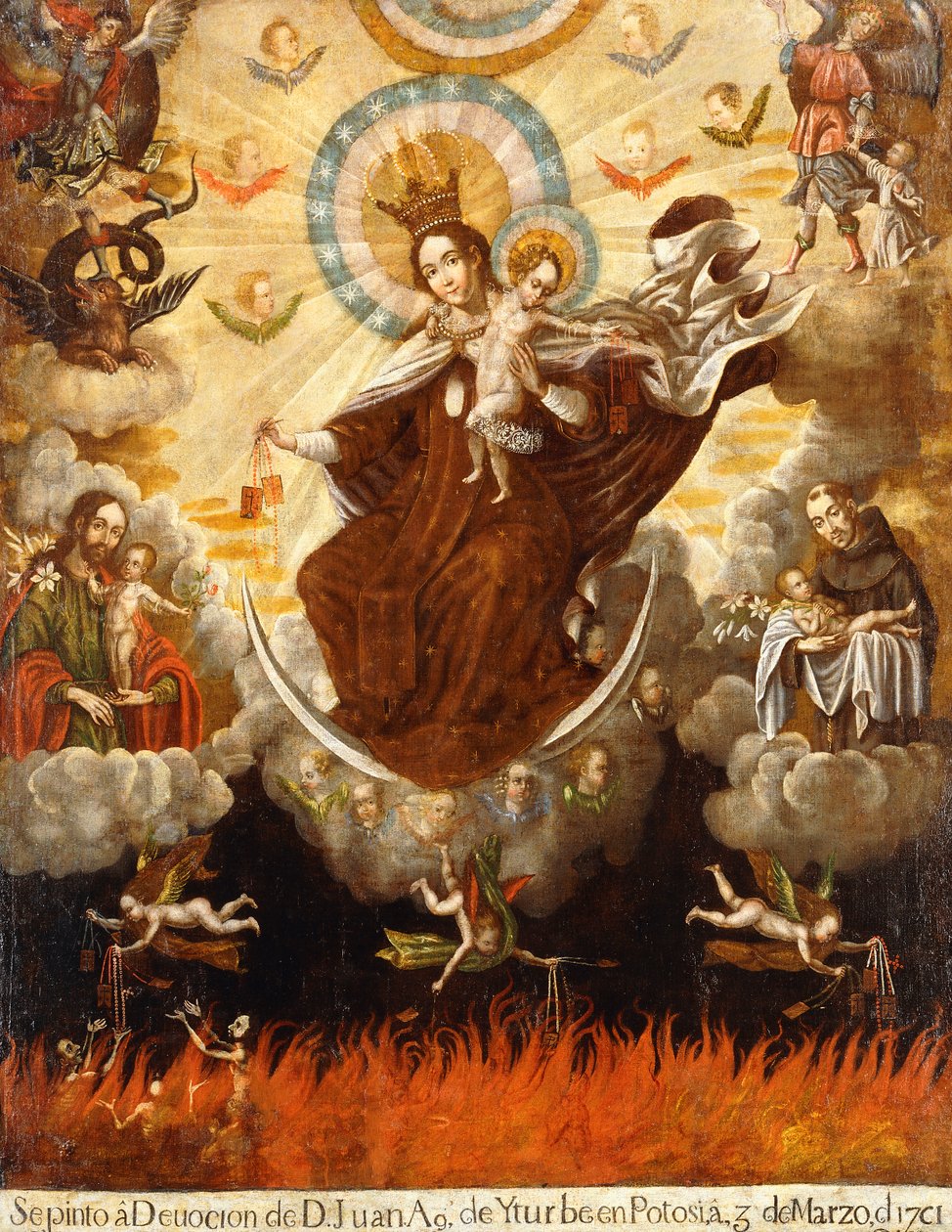Virgem dos Carmelitas, 1761 de Gaspar Miguel de Berrio
