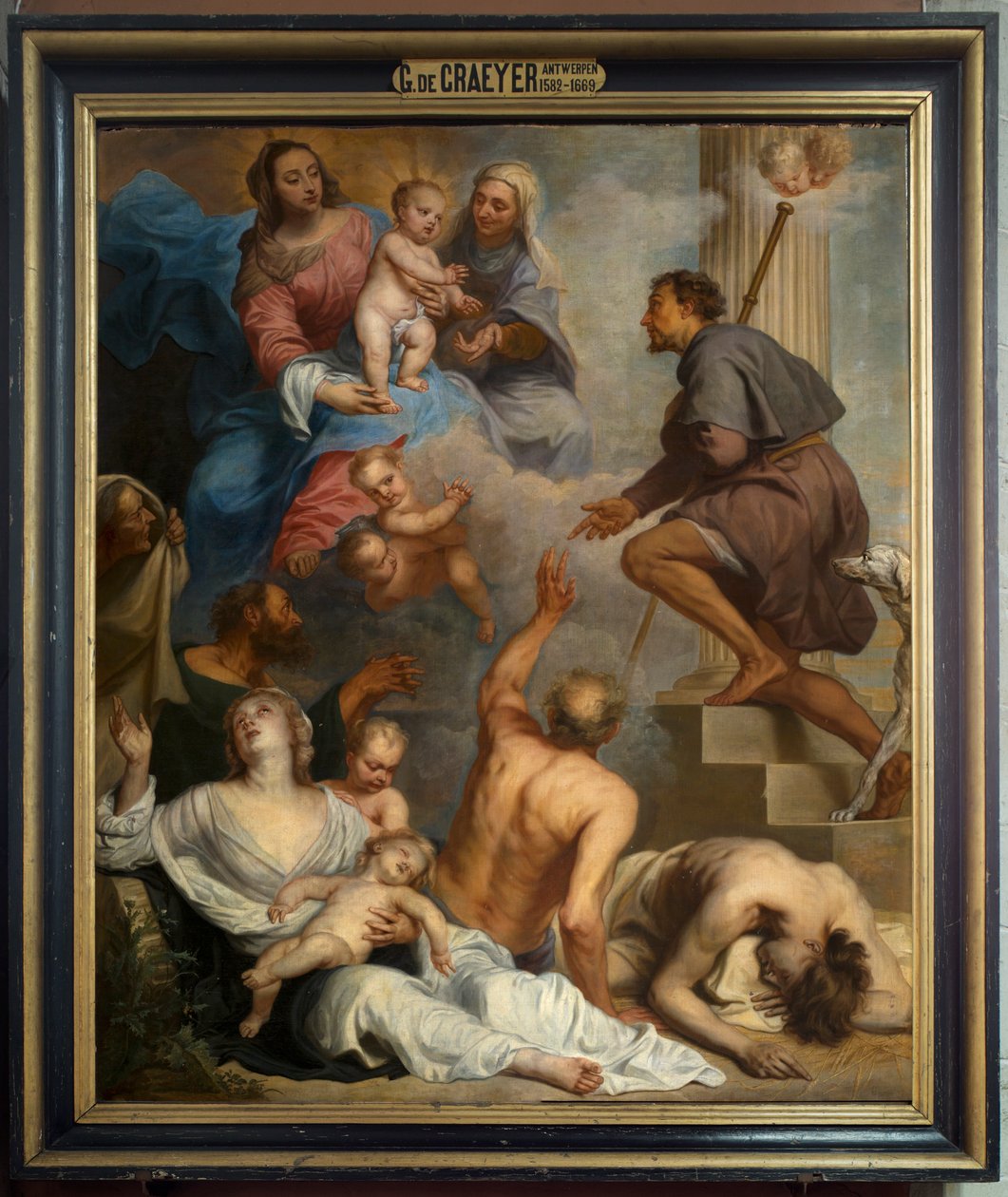 Igreja Matriz (Igreja Paroquial de Nossa Senhora). Interior. quadro. São Roque. Gaspar De Crayer de Gaspar De Crayer