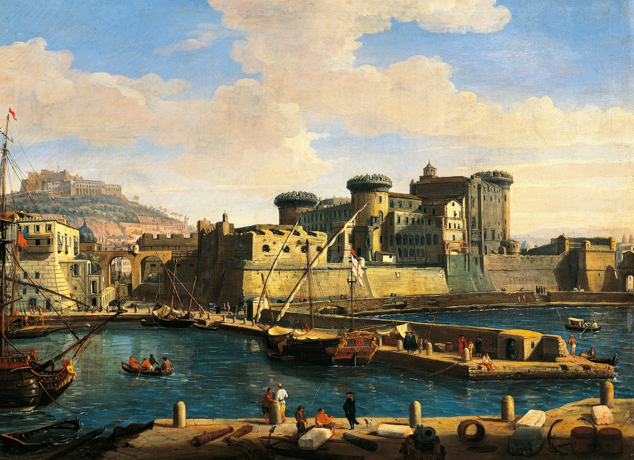 Docklands em Nápoles de Gaspar van Wittel