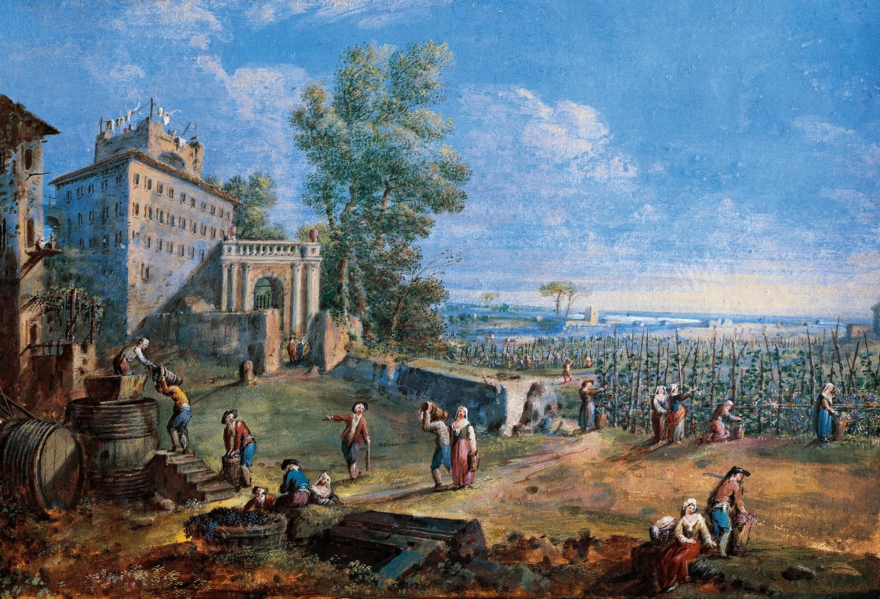 The Harvest Painting by Gaspare Vanvitelli (Gaspar van Wittel, Caspar Van Vitelli) (1653-1736) Prato, Museo Civico de Gaspar van Wittel