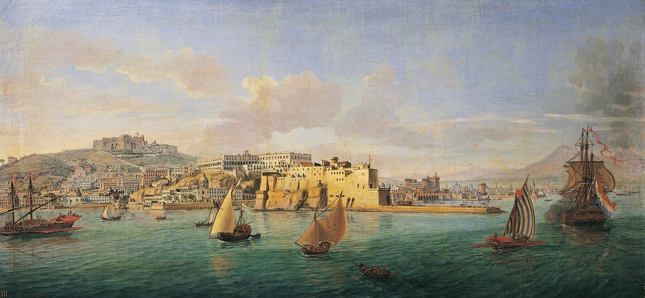 Vista do Golfo de Nápoles (pintura de Gaspar van Wittel