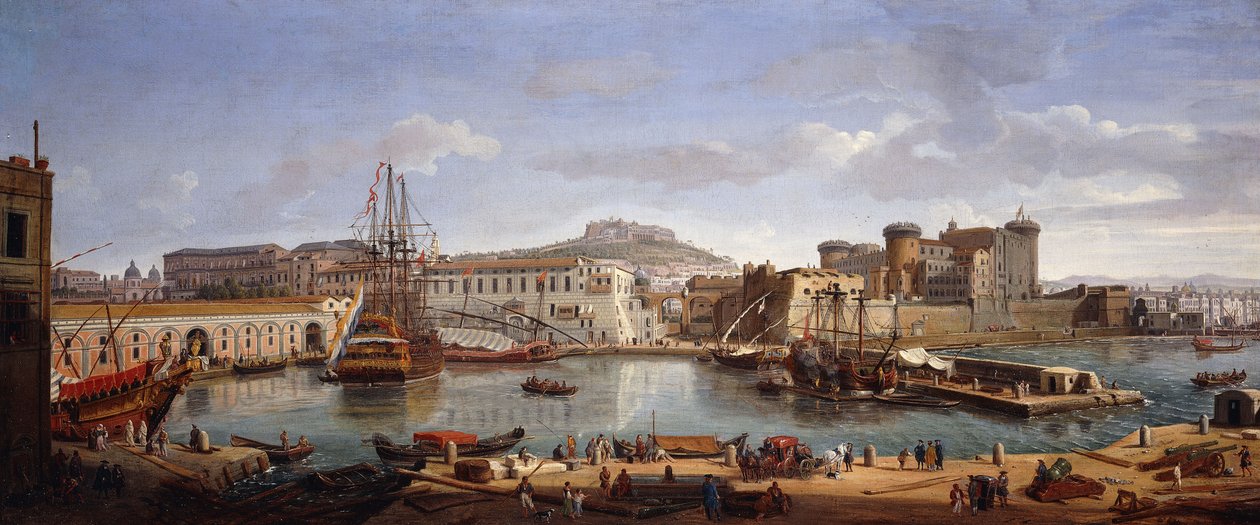 O Darsena, Nápoles, c.1702 de Gaspar van Wittel