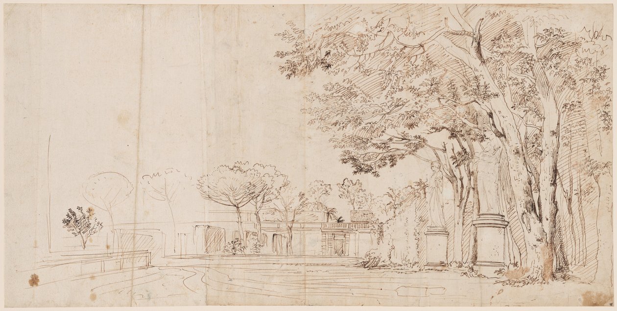 Os jardins da Villa Medici de Gaspar van Wittel