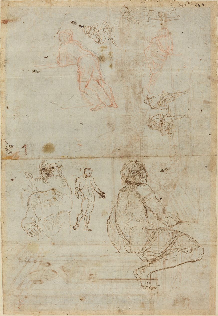 Figuras do Palácio Farnese e da Vida de Gaspar van Wittel after Annibale Carracci