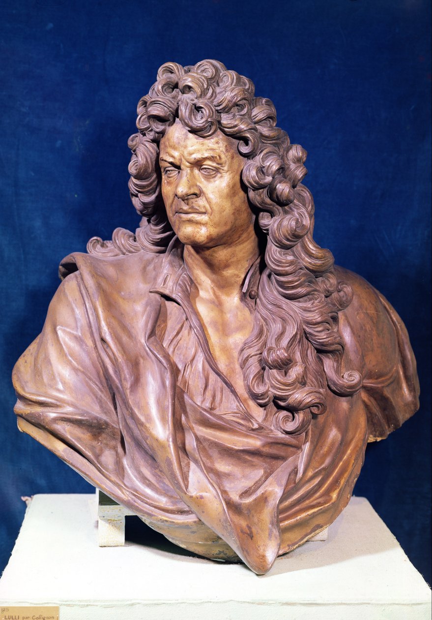 Busto de Jean Baptiste Lully (1632-87) (bronze) de Gaspard Collignon