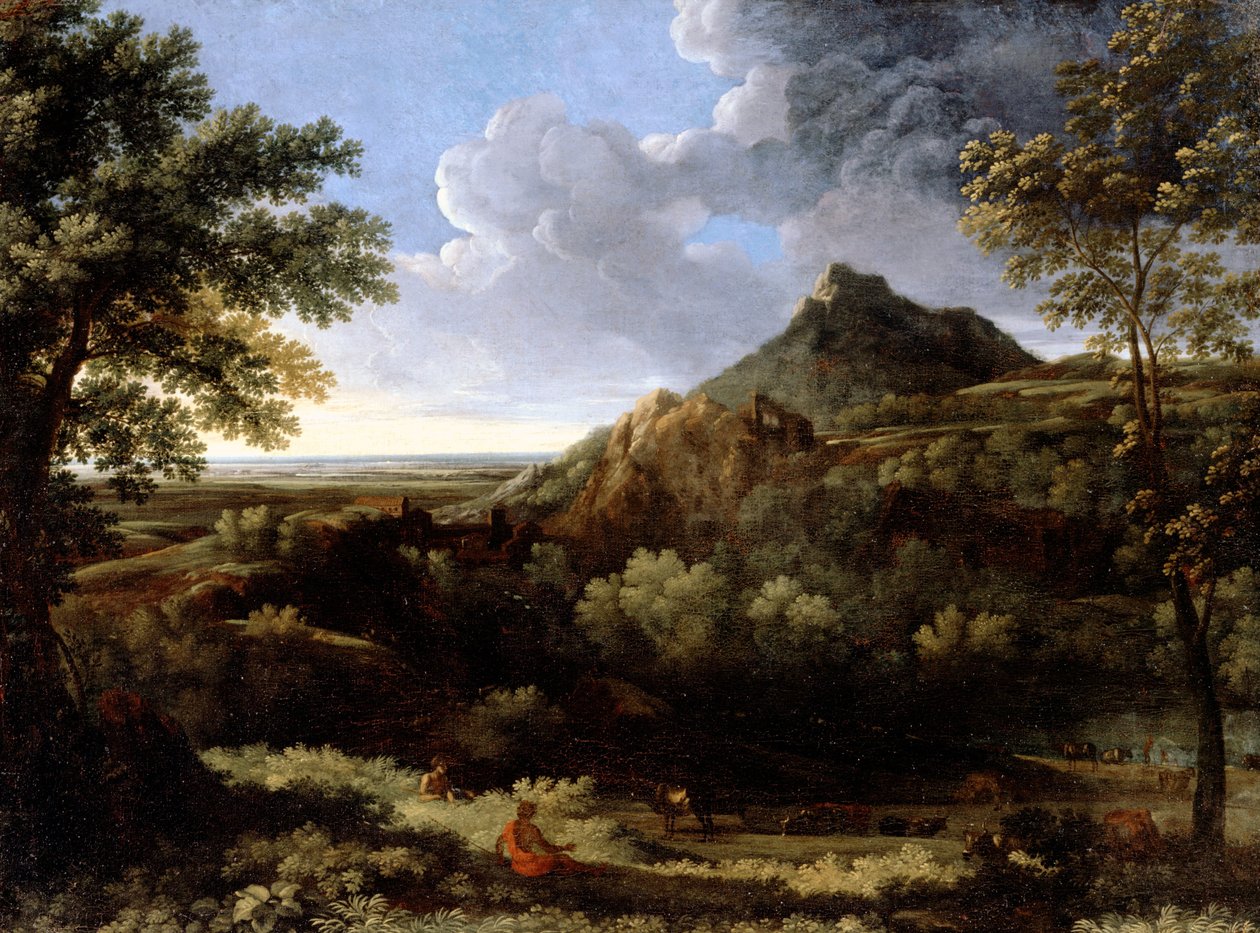 Paisagem na Campagna Romana de Gaspard Poussin Dughet