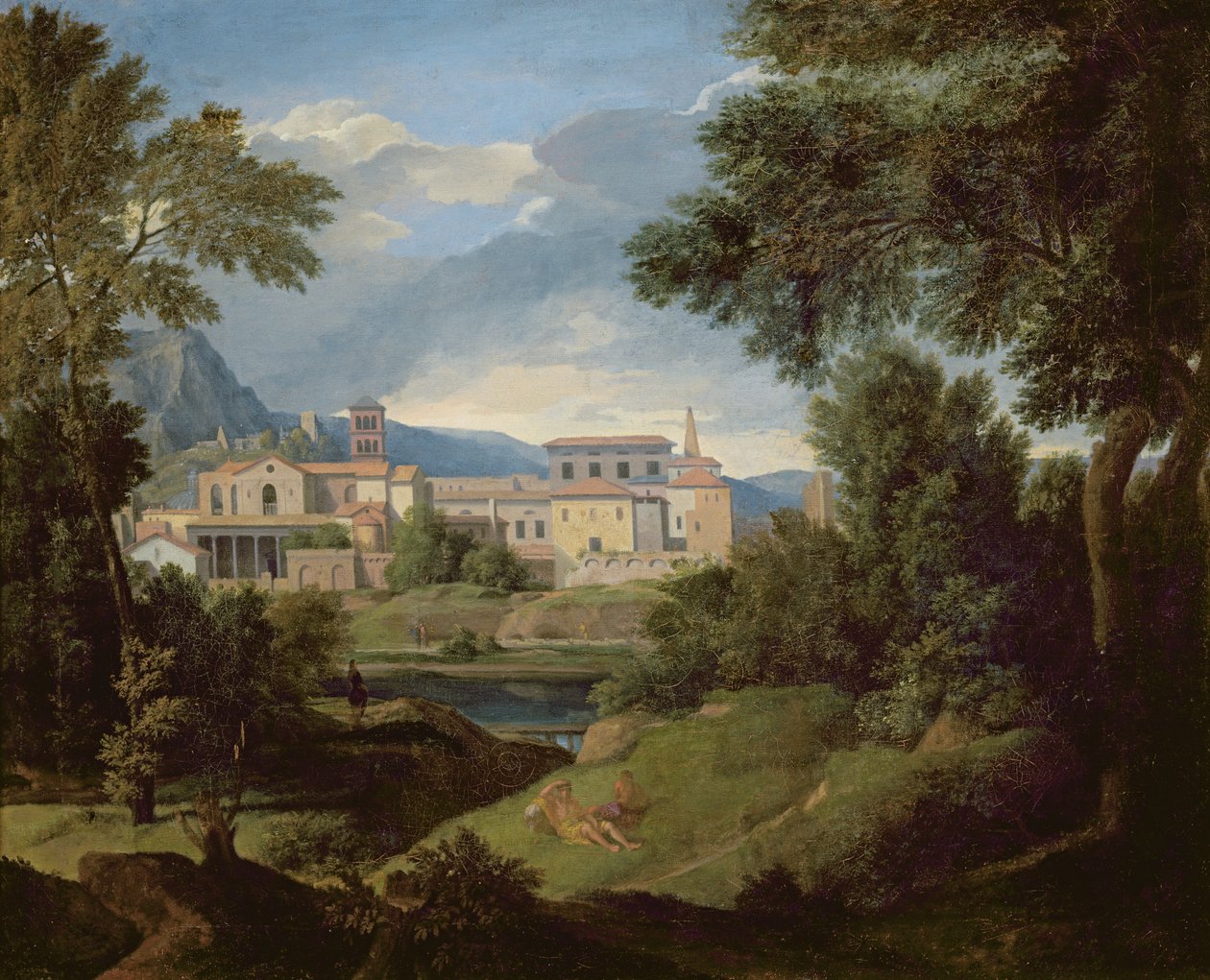 Paisagem italiana de Gaspard Poussin Dughet